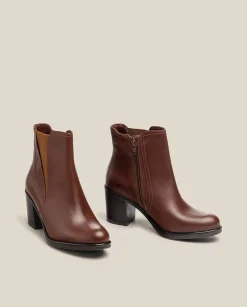 Ankle Boots|Yokono Heeled Ankle Boot ORNE-002 Brown