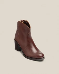 Ankle Boots|Yokono Heeled Ankle Boot ORNE-003 Brown