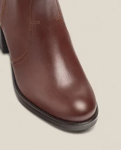 Ankle Boots|Yokono Heeled Ankle Boot ORNE-003 Brown