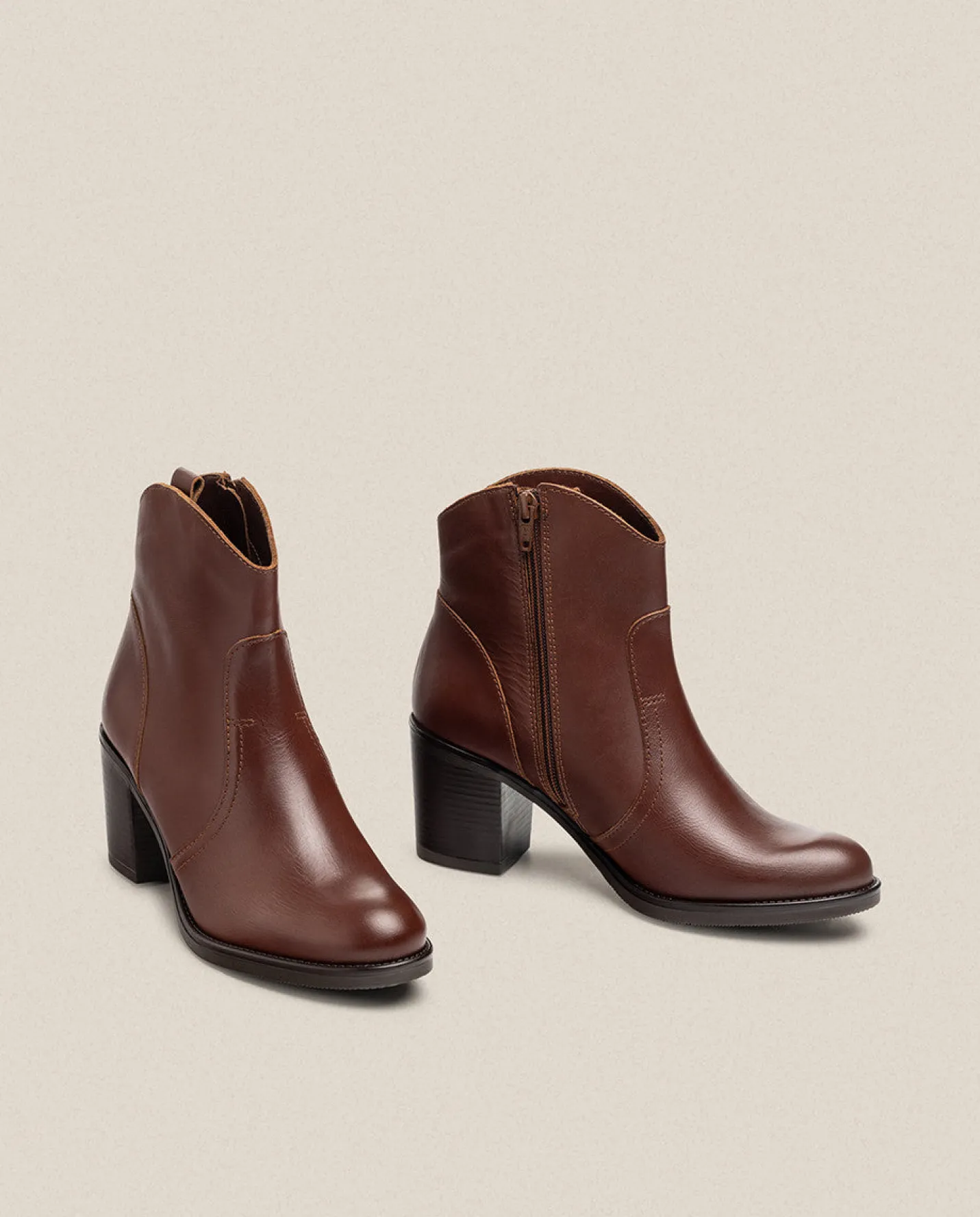 Ankle Boots|Yokono Heeled Ankle Boot ORNE-003 Brown