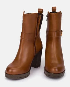 Ankle Boots|Yokono Heeled Ankle Boot PILSEN-003 Leather