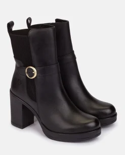 Ankle Boots|Yokono Heeled Ankle Boot PILSEN-003 Black