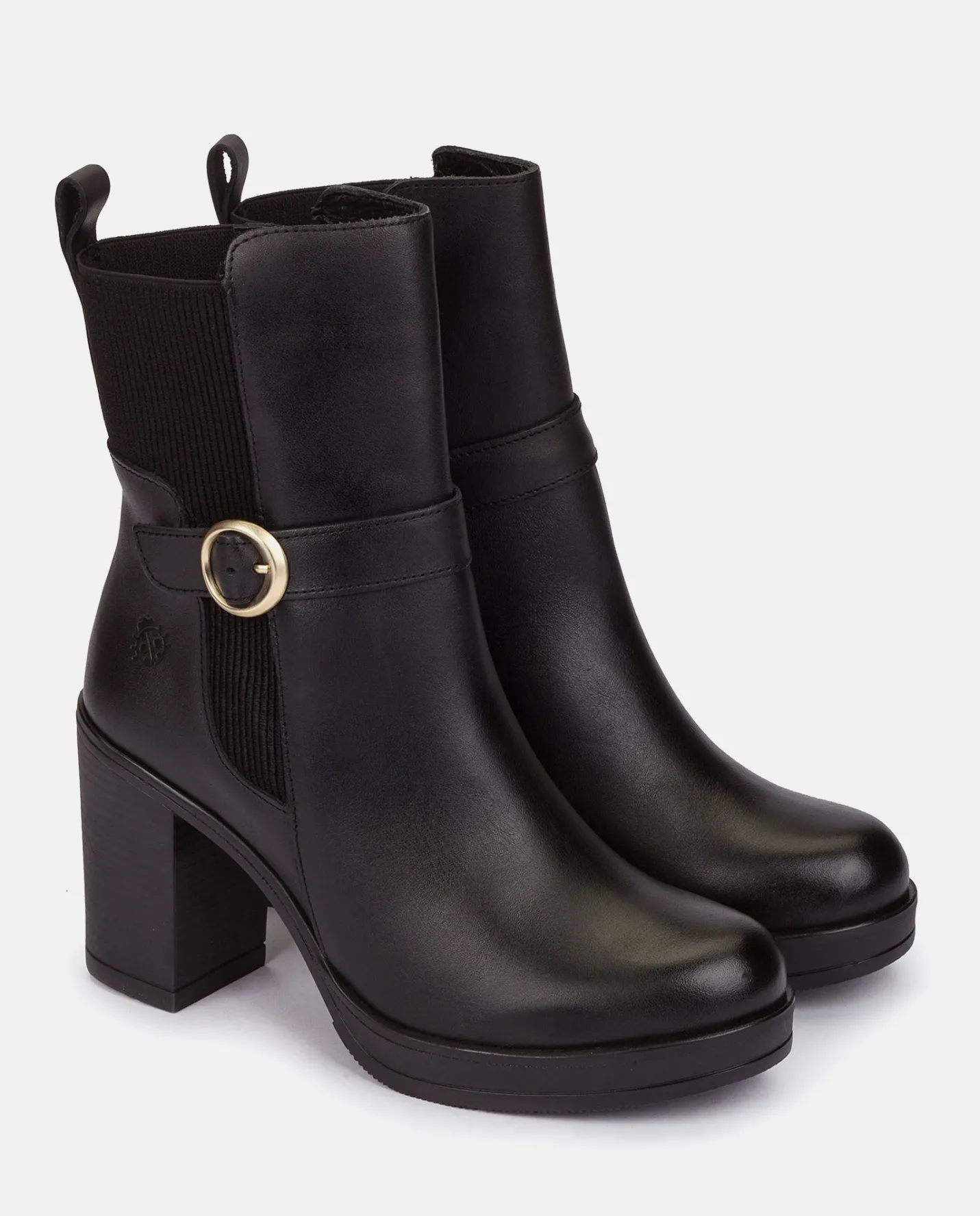 Ankle Boots|Yokono Heeled Ankle Boot PILSEN-003 Black