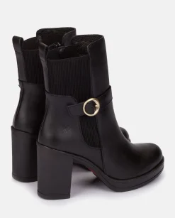 Ankle Boots|Yokono Heeled Ankle Boot PILSEN-003 Black
