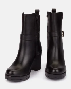 Ankle Boots|Yokono Heeled Ankle Boot PILSEN-003 Black