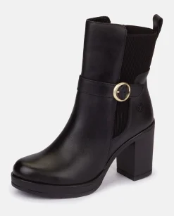 Ankle Boots|Yokono Heeled Ankle Boot PILSEN-003 Black