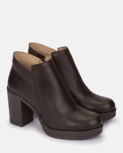 Ankle Boots|Yokono Heeled Ankle Boot PILSEN-004 Brown