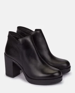 Ankle Boots|Yokono Heeled Ankle Boot PILSEN-004 Black