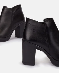 Ankle Boots|Yokono Heeled Ankle Boot PILSEN-004 Black