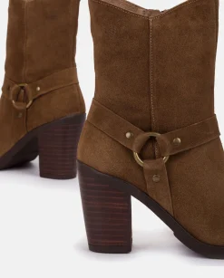 Ankle Boots|Yokono Heeled Ankle Boot TOURS-008 Brown