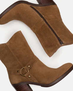Ankle Boots|Yokono Heeled Ankle Boot TOURS-008 Brown