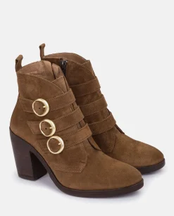 Ankle Boots|Yokono Heeled Ankle Boot TOURS-005 Brown