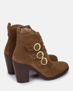 Ankle Boots|Yokono Heeled Ankle Boot TOURS-005 Brown