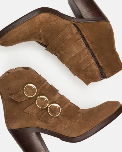 Ankle Boots|Yokono Heeled Ankle Boot TOURS-005 Brown