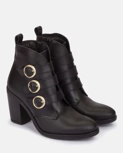 Ankle Boots|Yokono Heeled Ankle Boot TOURS-005 Black