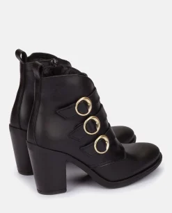 Ankle Boots|Yokono Heeled Ankle Boot TOURS-005 Black