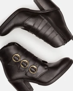 Ankle Boots|Yokono Heeled Ankle Boot TOURS-005 Black