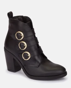Ankle Boots|Yokono Heeled Ankle Boot TOURS-005 Black
