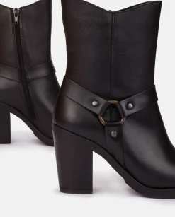 Ankle Boots|Yokono Heeled Ankle Boot TOURS-008 Nero