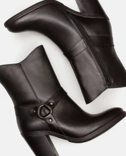 Ankle Boots|Yokono Heeled Ankle Boot TOURS-008 Nero