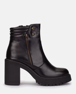 Ankle Boots|Yokono Heeled Ankle Boot TUNA-002 Black