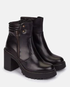 Ankle Boots|Yokono Heeled Ankle Boot TUNA-002 Black