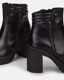 Ankle Boots|Yokono Heeled Ankle Boot TUNA-002 Black