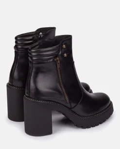Ankle Boots|Yokono Heeled Ankle Boot TUNA-002 Black