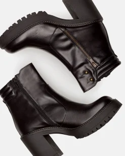 Ankle Boots|Yokono Heeled Ankle Boot TUNA-002 Black