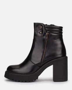 Ankle Boots|Yokono Heeled Ankle Boot TUNA-002 Black