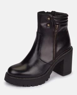 Ankle Boots|Yokono Heeled Ankle Boot TUNA-002 Black