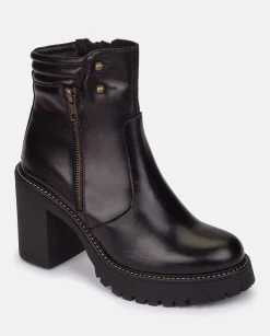 Ankle Boots|Yokono Heeled Ankle Boot TUNA-002 Black