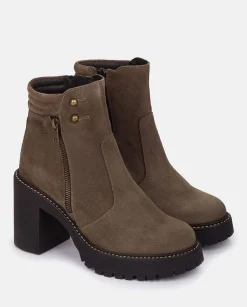 Ankle Boots|Yokono Heeled Ankle Boot TUNA-002 Grey