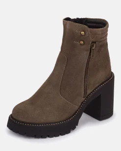 Ankle Boots|Yokono Heeled Ankle Boot TUNA-002 Grey