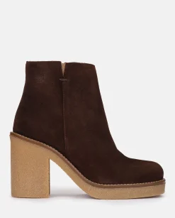 Ankle Boots|Yokono Heeled Ankle Boots GELA-001 Brown