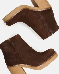 Ankle Boots|Yokono Heeled Ankle Boots GELA-001 Brown
