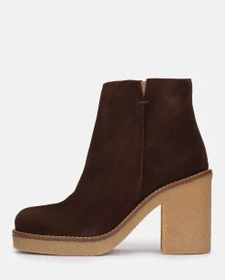 Ankle Boots|Yokono Heeled Ankle Boots GELA-001 Brown