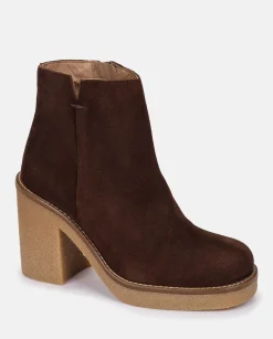 Ankle Boots|Yokono Heeled Ankle Boots GELA-001 Brown