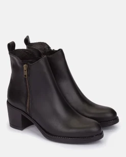 Ankle Boots|Yokono Heeled Ankle Boots LILLE-012 Black