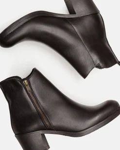 Ankle Boots|Yokono Heeled Ankle Boots LILLE-012 Black