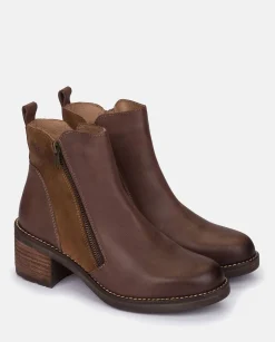 Ankle Boots|Yokono Heeled Ankle Boots MESINA-002 Brown