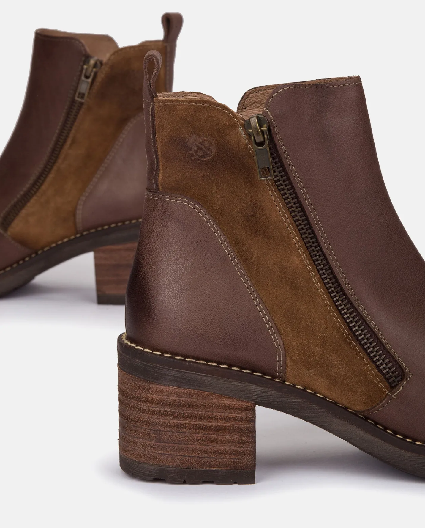 Ankle Boots|Yokono Heeled Ankle Boots MESINA-002 Brown
