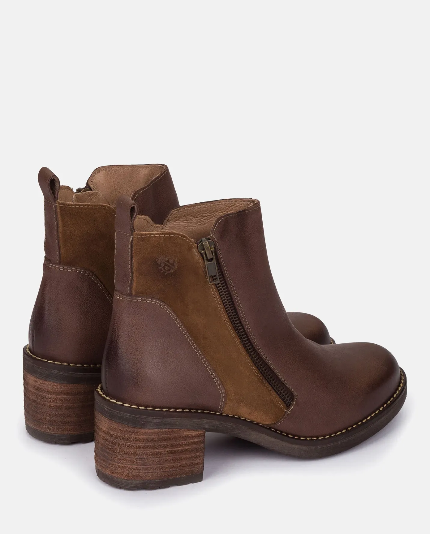 Ankle Boots|Yokono Heeled Ankle Boots MESINA-002 Brown