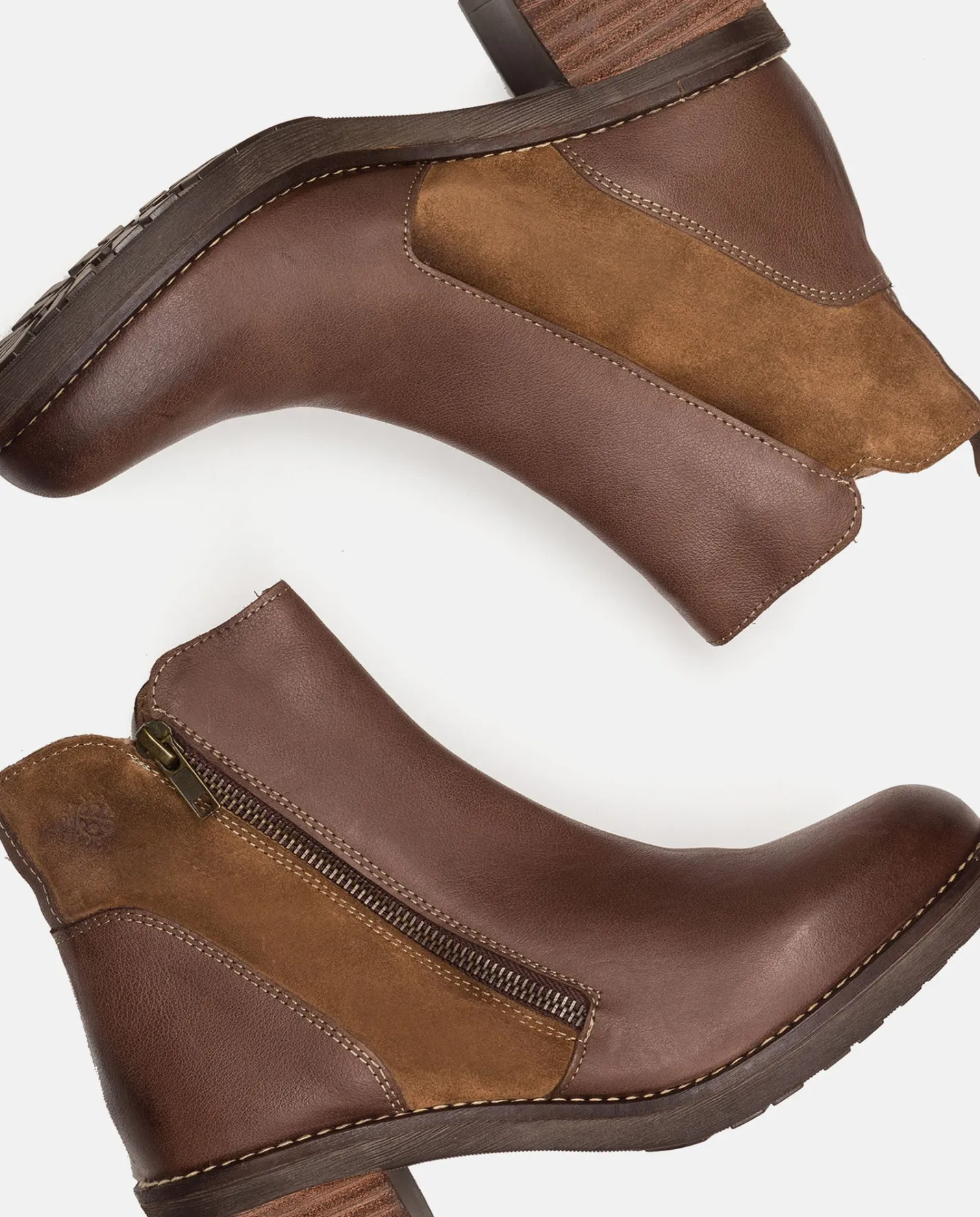 Ankle Boots|Yokono Heeled Ankle Boots MESINA-002 Brown