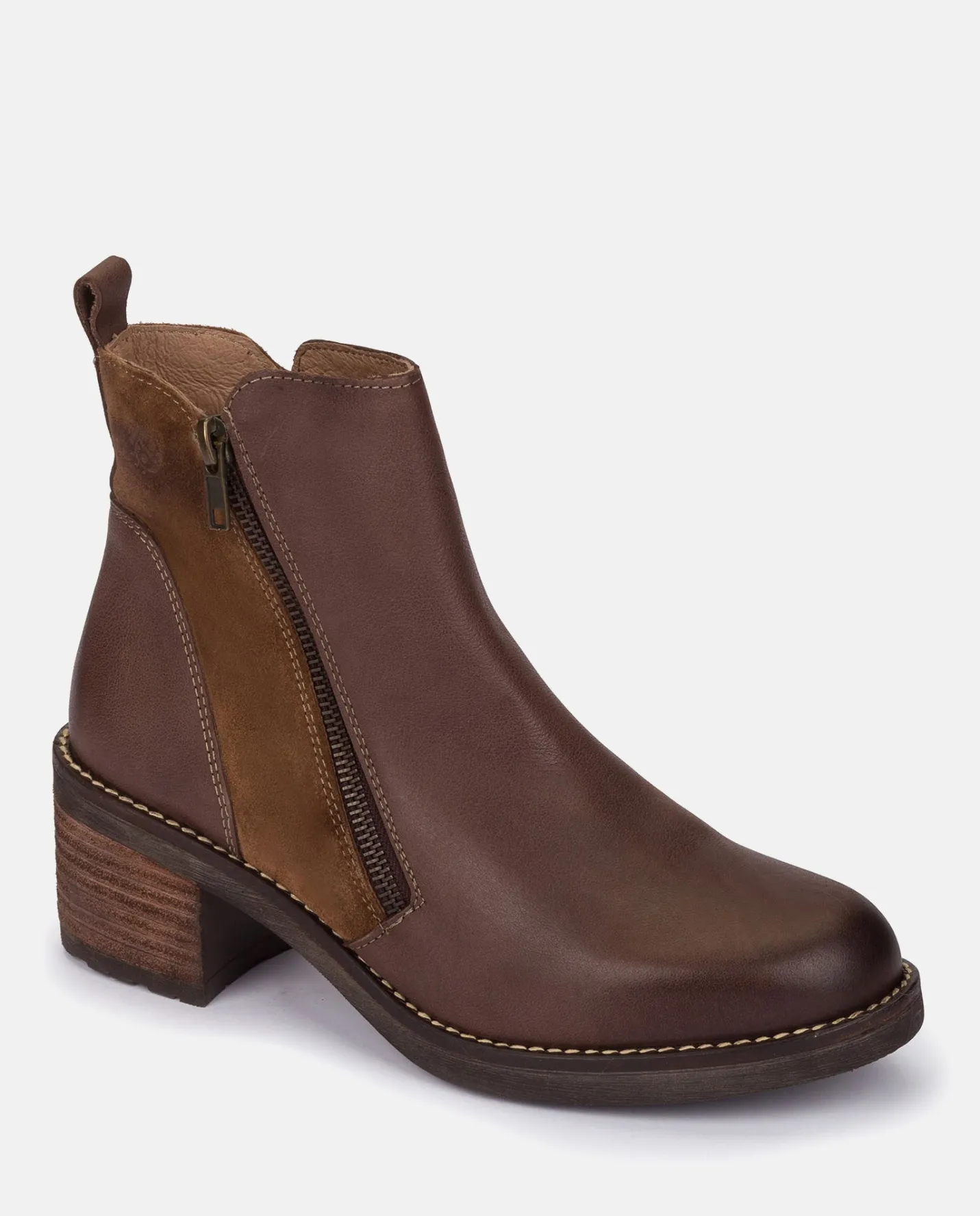 Ankle Boots|Yokono Heeled Ankle Boots MESINA-002 Brown