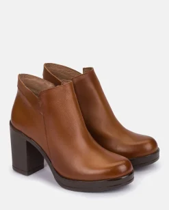 Ankle Boots|Yokono Heeled Ankle Boots PILSEN-004 Brown