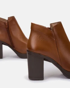 Ankle Boots|Yokono Heeled Ankle Boots PILSEN-004 Brown