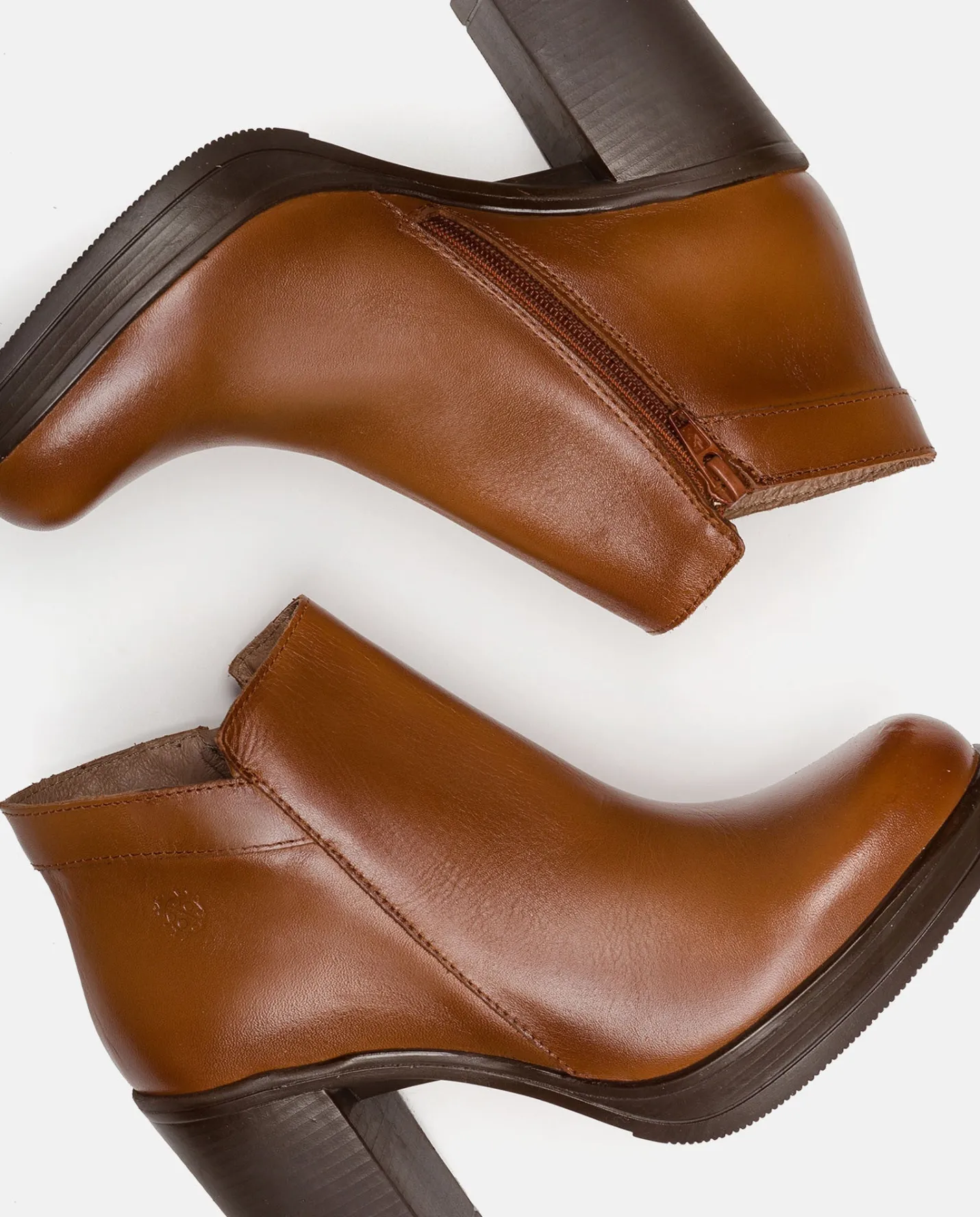 Ankle Boots|Yokono Heeled Ankle Boots PILSEN-004 Brown