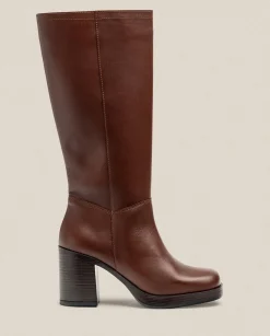 Boots|Yokono Heeled Boot KOLIN-008 Brown