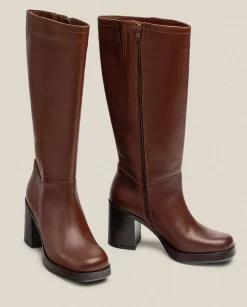 Boots|Yokono Heeled Boot KOLIN-008 Brown